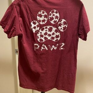 Maroon PAWZ.com tee of the month